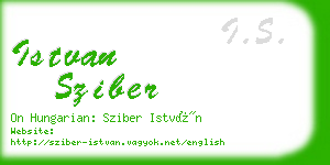 istvan sziber business card